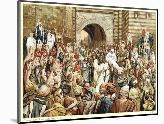 Jesus Raising the Widow's Son at Nain, C1890-James Jacques Joseph Tissot-Mounted Giclee Print