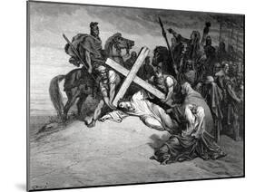 Jesus Reaches the Top of Calvary, Engraving, 19th Century-null-Mounted Giclee Print