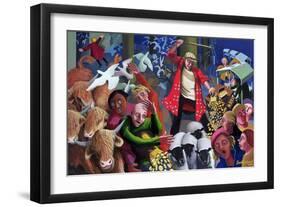 Jesus Really Angry in the Temple, 2002-Dinah Roe Kendall-Framed Giclee Print