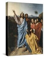 Jésus remettant à saint Pierre les clés du Paradis-Jean-Auguste-Dominique Ingres-Stretched Canvas
