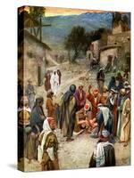 Jesus removes an evil spirit - Bible-William Brassey Hole-Stretched Canvas