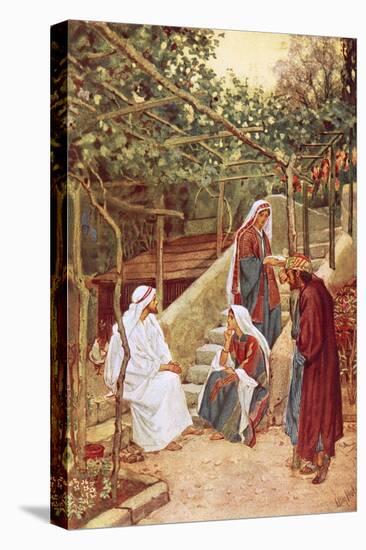 Jesus Resting at Bethany at the House of His Friends-William Brassey Hole-Stretched Canvas