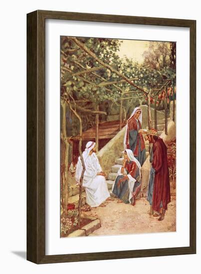 Jesus Resting at Bethany at the House of His Friends-William Brassey Hole-Framed Giclee Print