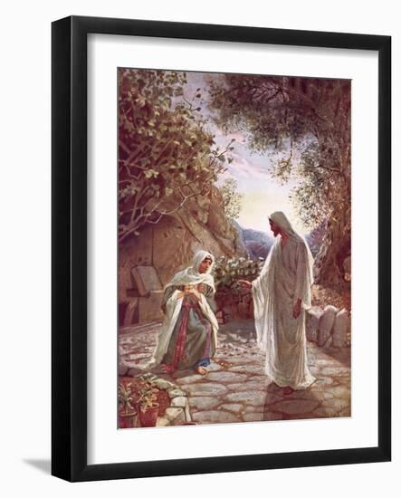 Jesus Revealing Himself to Mary Magdalene-William Brassey Hole-Framed Giclee Print