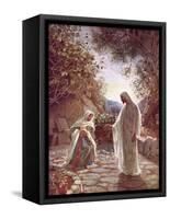Jesus Revealing Himself to Mary Magdalene-William Brassey Hole-Framed Stretched Canvas