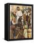 Jesus, Riding a Donkey, Enters Jerusalem-null-Framed Stretched Canvas