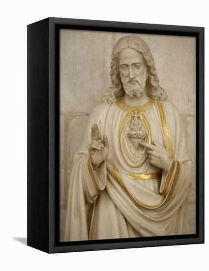 Jesus's Sacred Heart, Auxerre, Yonne, Burgundy, France, Europe-Godong-Framed Stretched Canvas