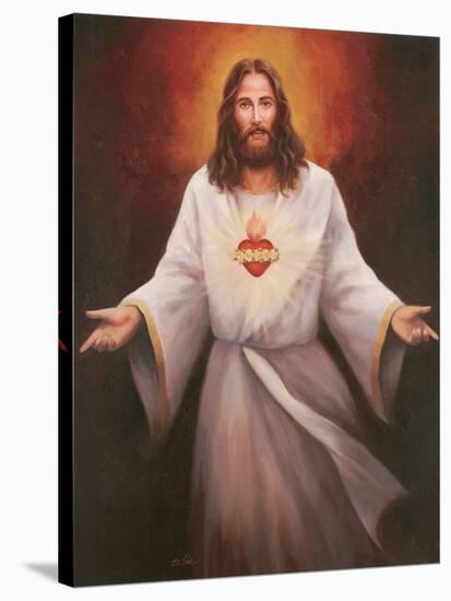 Jesus' Sacred Heart-Unknown Chiu-Stretched Canvas