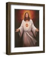 Jesus' Sacred Heart-Unknown Chiu-Framed Art Print