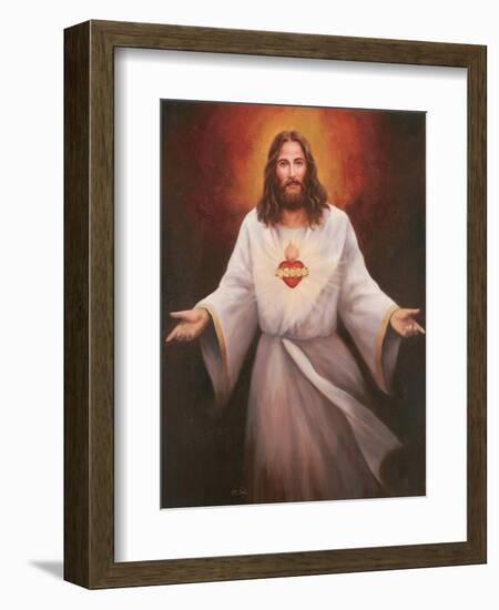 Jesus' Sacred Heart-Unknown Chiu-Framed Art Print