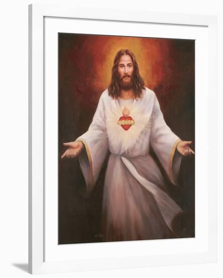 Jesus' Sacred Heart-Unknown Chiu-Framed Art Print