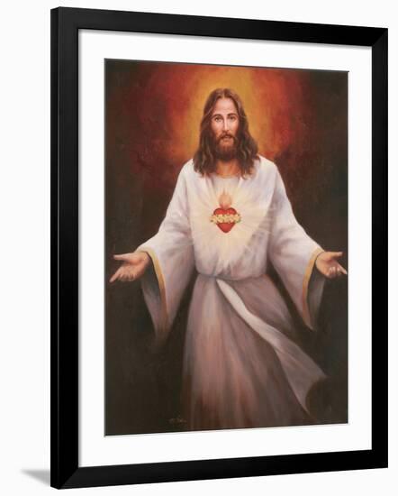 Jesus' Sacred Heart-Unknown Chiu-Framed Art Print