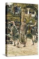 Jesus Scourged on the Face, C1897-James Jacques Joseph Tissot-Stretched Canvas