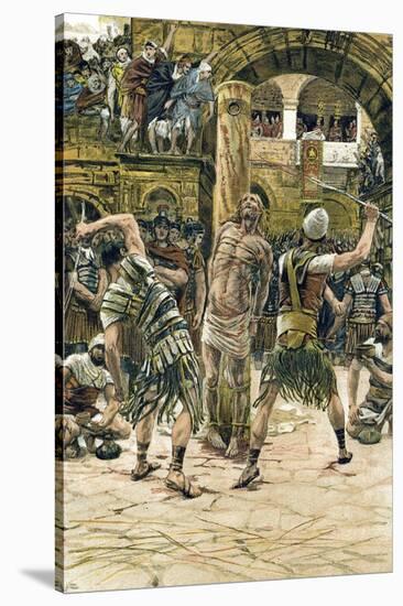 Jesus Scourged on the Face, C1897-James Jacques Joseph Tissot-Stretched Canvas