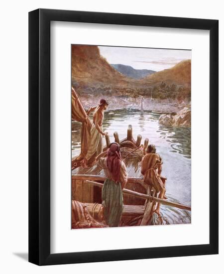 Jesus Showing Himself to Peter and Others by the Sea of Galilee-William Brassey Hole-Framed Premium Giclee Print