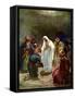 Jesus shows the disciples his wounds - Bible-William Brassey Hole-Framed Stretched Canvas
