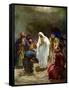 Jesus shows the disciples his wounds - Bible-William Brassey Hole-Framed Stretched Canvas