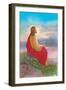 Jesus Sitting on a Rock Praying-Christo Monti-Framed Giclee Print