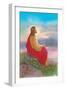 Jesus Sitting on a Rock Praying-Christo Monti-Framed Giclee Print