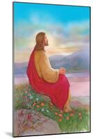 Jesus Sitting on a Rock Praying-Christo Monti-Mounted Giclee Print