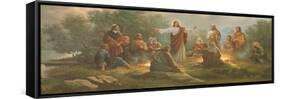 Jesus Spreading the Word-unknown Bo-Framed Stretched Canvas