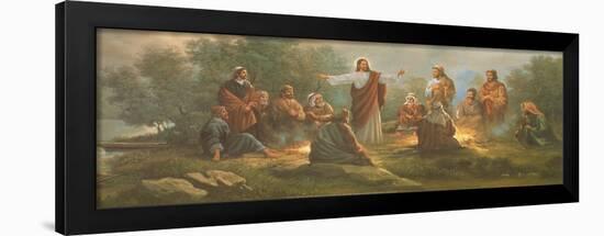 Jesus Spreading the Word-unknown Bo-Framed Art Print