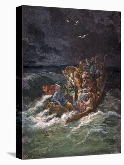 Jesus Stilling the Tempest-Gustave Doré-Stretched Canvas