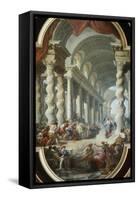 Jesus Stoned in the Temple-Giovanni Paolo Panini-Framed Stretched Canvas