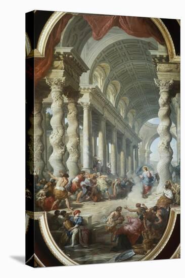 Jesus Stoned in the Temple-Giovanni Paolo Panini-Stretched Canvas