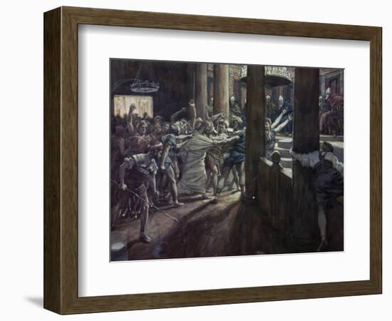 Jesus Taken Before Annas-James Tissot-Framed Giclee Print