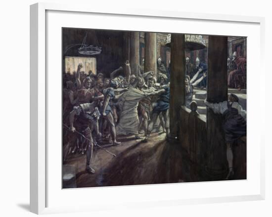 Jesus Taken Before Annas-James Tissot-Framed Giclee Print