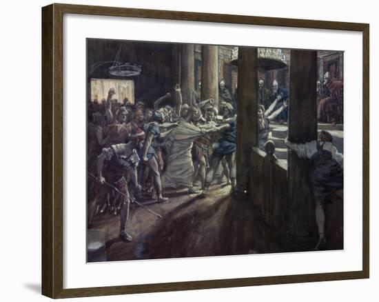 Jesus Taken Before Annas-James Tissot-Framed Giclee Print