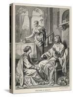 Jesus Talks with Mary While Martha Does Housework-Heinrich Hofmann-Stretched Canvas