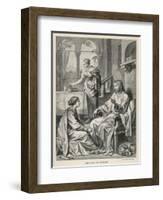 Jesus Talks with Mary While Martha Does Housework-Heinrich Hofmann-Framed Photographic Print