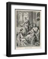 Jesus Talks with Mary While Martha Does Housework-Heinrich Hofmann-Framed Photographic Print