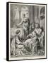 Jesus Talks with Mary While Martha Does Housework-Heinrich Hofmann-Framed Stretched Canvas