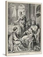 Jesus Talks with Mary While Martha Does Housework-Heinrich Hofmann-Stretched Canvas