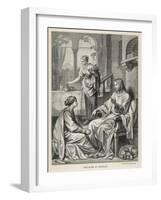 Jesus Talks with Mary While Martha Does Housework-Heinrich Hofmann-Framed Photographic Print