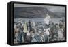 Jesus Teaching by the Seashore-James Tissot-Framed Stretched Canvas