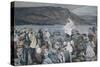 Jesus Teaching by the Seashore-James Tissot-Stretched Canvas