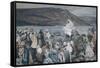 Jesus Teaching by the Seashore-James Tissot-Framed Stretched Canvas