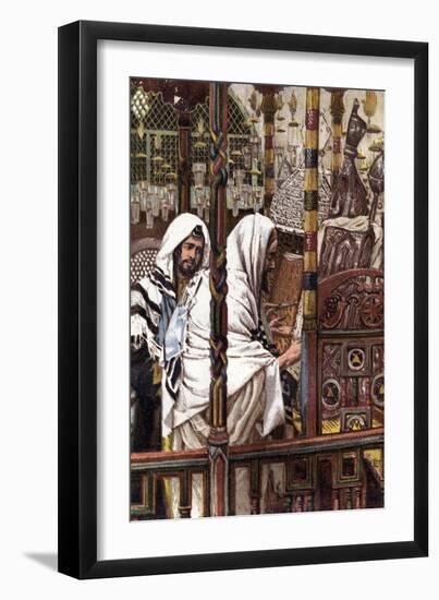 Jesus Teaching in the Synagogue, C1897-James Jacques Joseph Tissot-Framed Giclee Print