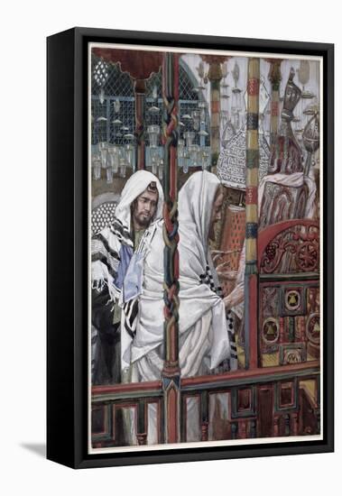 Jesus Teaching in the Synagogue, Illustration for 'The Life of Christ', C.1886-94-James Tissot-Framed Stretched Canvas