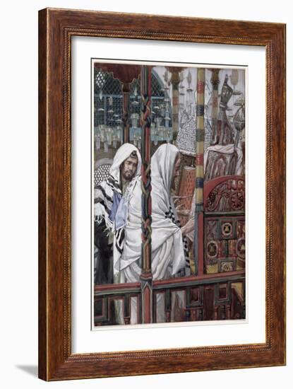 Jesus Teaching in the Synagogue, Illustration for 'The Life of Christ', C.1886-94-James Tissot-Framed Giclee Print