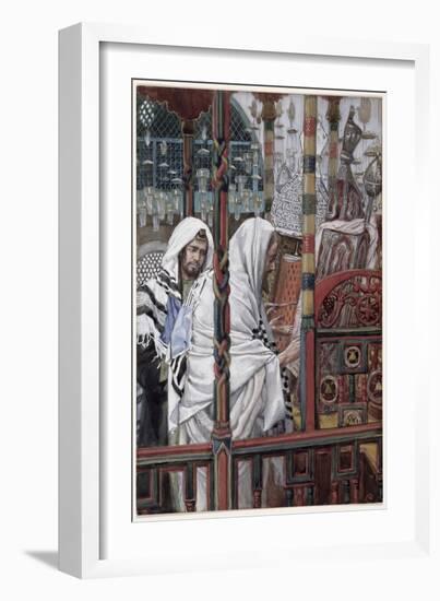 Jesus Teaching in the Synagogue, Illustration for 'The Life of Christ', C.1886-94-James Tissot-Framed Giclee Print