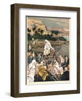 Jesus Teaching on the Sea Shore, C1890-James Jacques Joseph Tissot-Framed Giclee Print