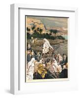 Jesus Teaching on the Sea Shore, C1890-James Jacques Joseph Tissot-Framed Giclee Print