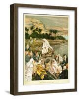 Jesus Teaching on the Sear Shore - St Mark - Bible-James Jacques Joseph Tissot-Framed Giclee Print