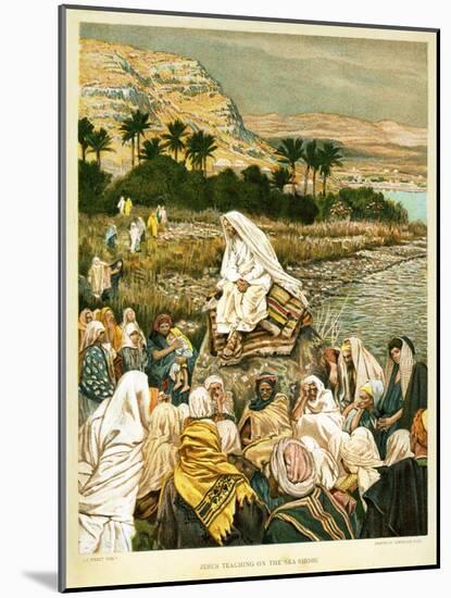 Jesus Teaching on the Sear Shore - St Mark - Bible-James Jacques Joseph Tissot-Mounted Giclee Print