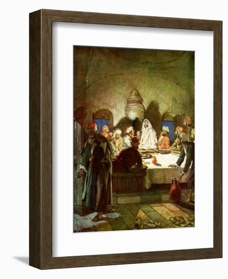 Jesus tells his disciples that he will be betrayed - Bible-William Brassey Hole-Framed Giclee Print